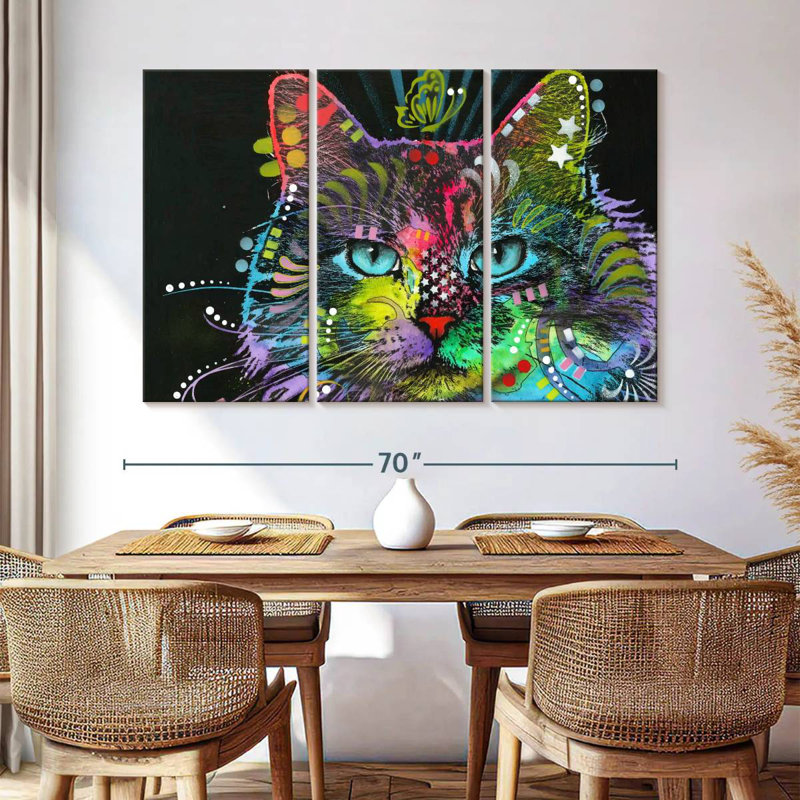 Brampt Blue Stare, 42" H x 65" W