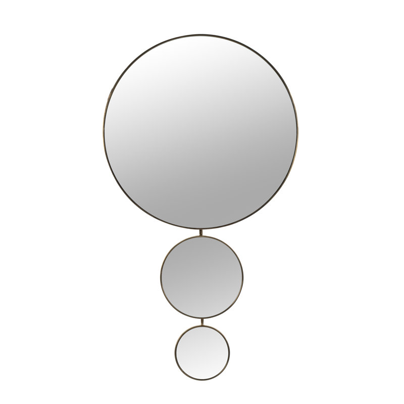 Oakland Beveled Wall Mirror, Brass