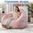 Shell-Shaped Faux Fur Bean Bag Chair, Seashell Design Beanbag Sofa for Living Room & Bedroom-601042324