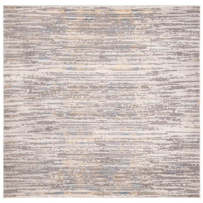 Tapis gris à motif abstrait Daniel