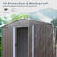 Remise de rangement extérieure en métal 8 pi x 4 pi avec base en métal-121497875