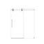 Porte de douche coulissante simple sans cadre de 44 à 48 po x H 76 po - Verre trempé transparent de 5/16 po (8 mm), conception à dérivation avec finition chromée-129453902
