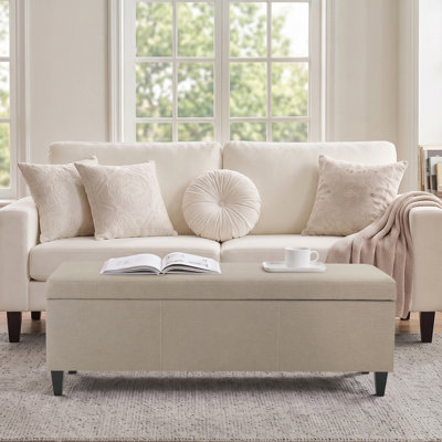 Asdrubale 50.3" W Upholstered Storage Bench with Flip Top