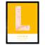 Lincoln City Map Lincoln England United Kingdom City Map Yellow - Single Picture Frame Typography