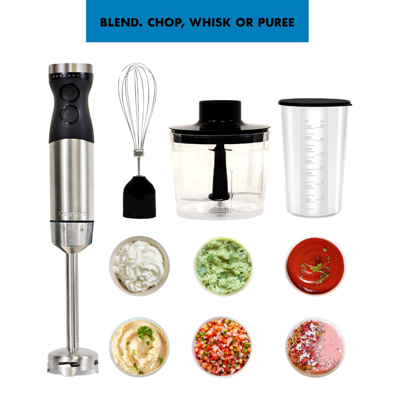 Kenmore Immersion Hand Blender Handheld Blending Stick Food Chopper
