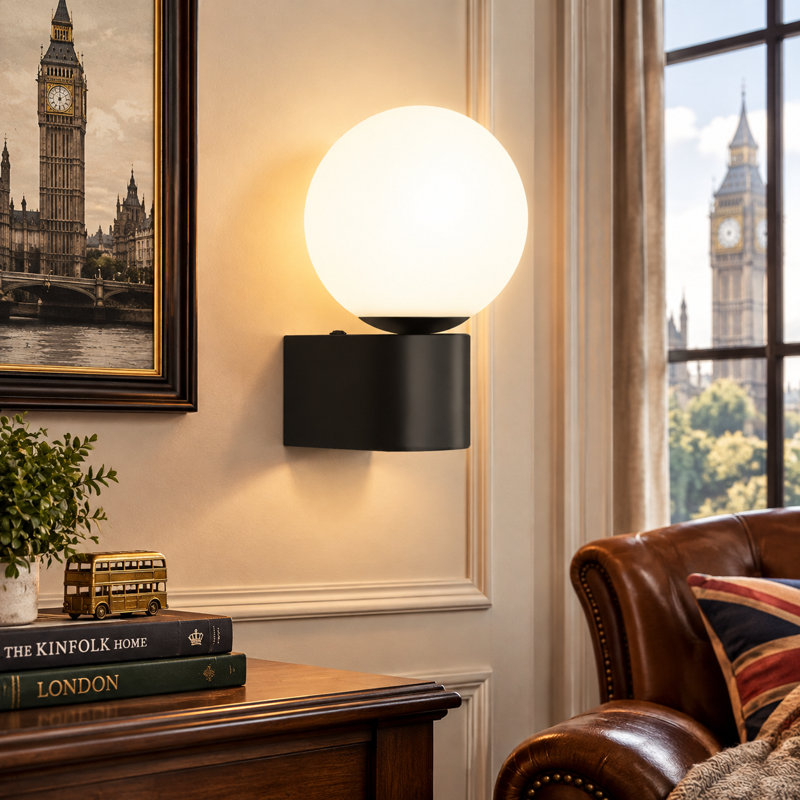 Shalesha 1-Light Black Armed Sconce
