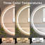Miroir de salle de bain moderne rond sans cadre, en verre trempé, antibuée et à intensité variable, certifié ETL et doté d'une LED.-467287222