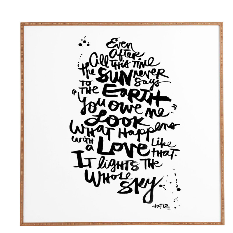 «Even After All 1», reproduction d'art graphique sur bois encadrée, H 20" x l 20" x P 1"