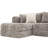 Modular Sectional Sofa 135.4" Compression Sofa Couch Cozy Sectional Couch with Two Movable Ottomans for Living Room, Grey-192419196