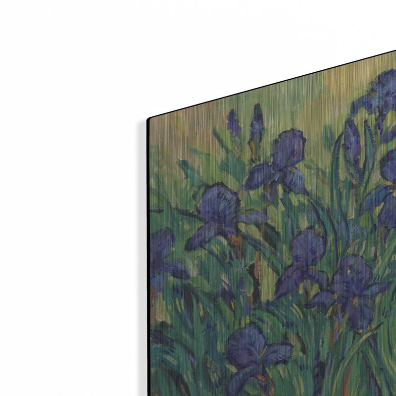Art mural en métal «Irises in Bloom II» par Tim O'Toole, H 24 po x l 24 po