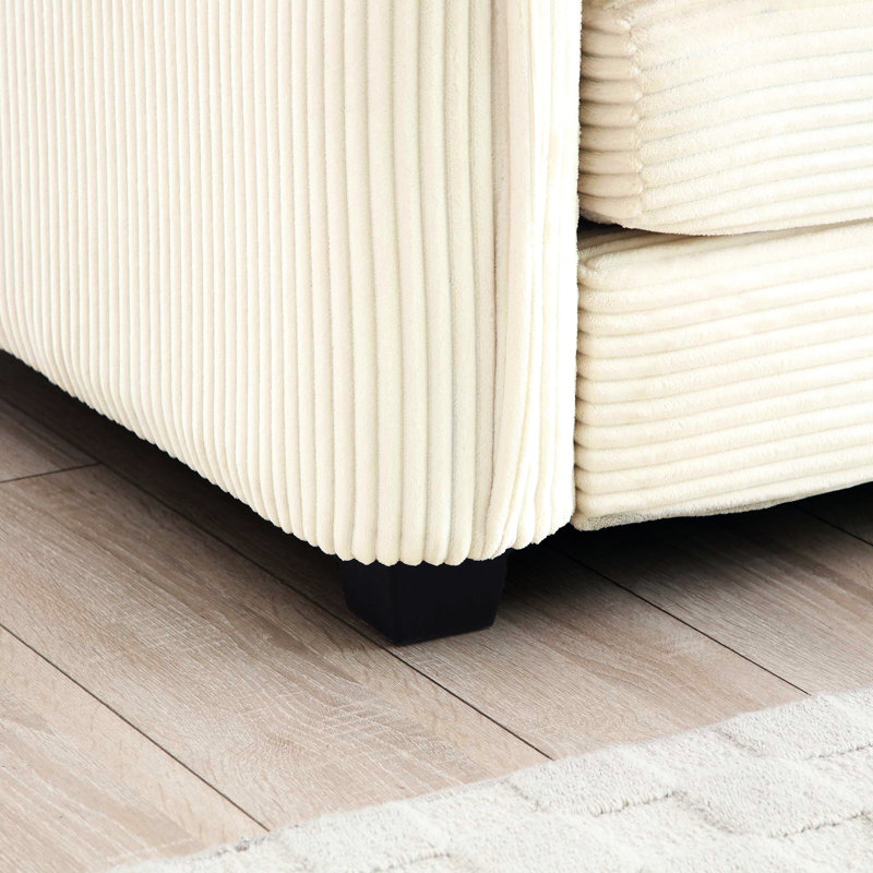 Velours côtelé beige avec design ergonomique pour un confort maximal