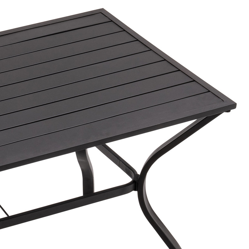 Bhairavi Rectangular Steel Outdoor Dining Table Yes , 52.76 " W 29.92 " D