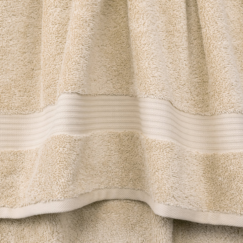 100% Cotton Turkish  Washcloth Set, 4 Piece Soft, Absorbent Wash Rag Small Towels, Sand Taupe
