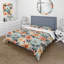 Ensemble de housse de couette à motif floral Blue And Red Geometric Dahlia Harmony Elegance-548139008