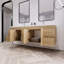 Ensemble de meuble-lavabo double mural 70,5 "Bensley-404766944