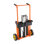 Empileur hydraulique de treuil à levage hydraulique, capacité de charge de 450 lb, chariot à palette avec table élévatrice, hauteur de levage maximale de 35,4 pouces, chariot de table pliable et portatif, orange et noir