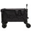 Foldable Wagon With Extended Tailgate, Extra Long Extender Wagon Cart,Beach Wagon Cart Heavy Duty 480LBS With Large All-Terrain Beach Wheels, Black- Grey
