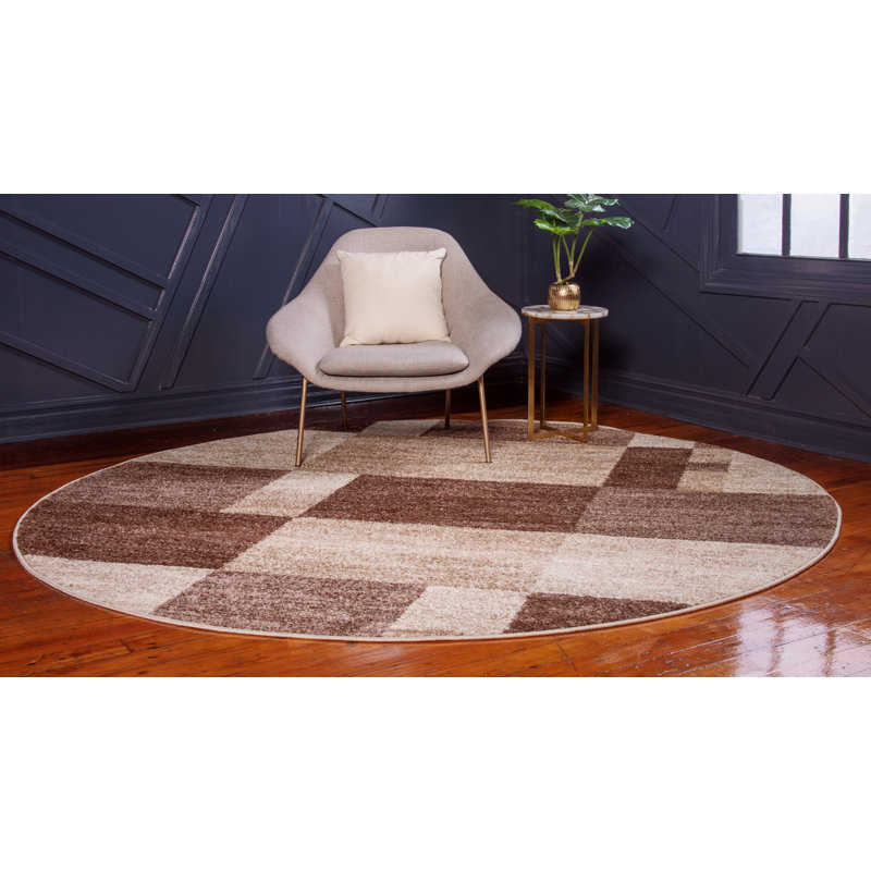 Abstract Area Rug, Round 99cm