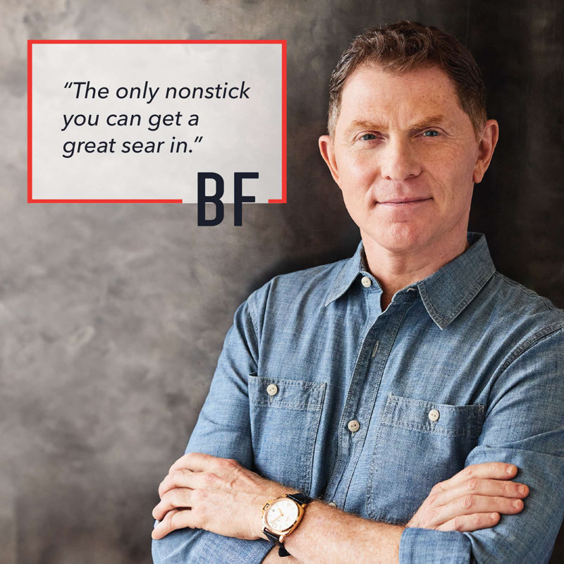 Bobby Flay by GreenPan Professional Grade Ceramic Nonstick 4.5QT Sauté Pan with Lid, Black