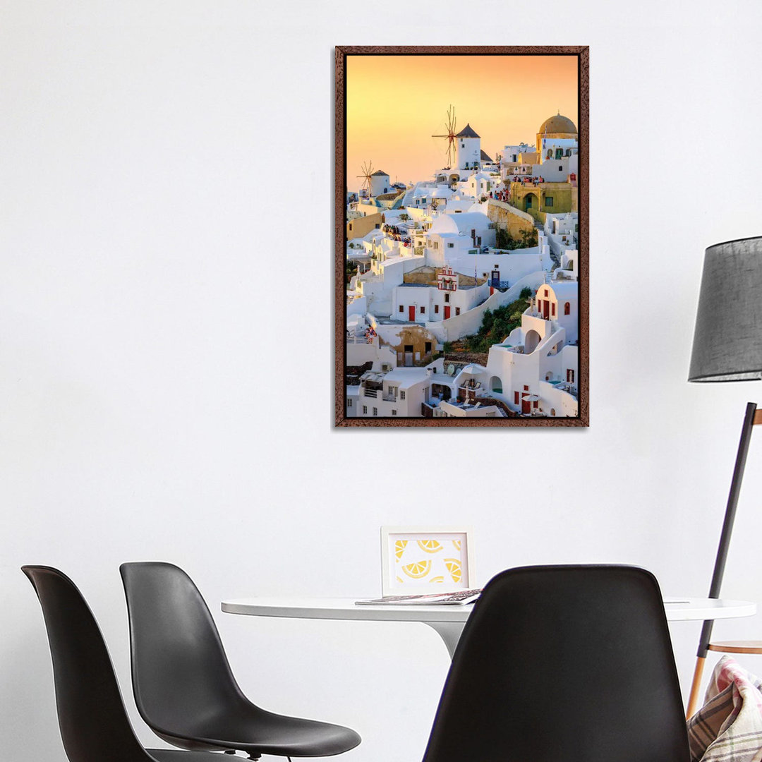 Summer Evenings In Oia Santorini, Greece by Susanne Kremer - Gallery-Wrapped Canvas Giclée on Canvas