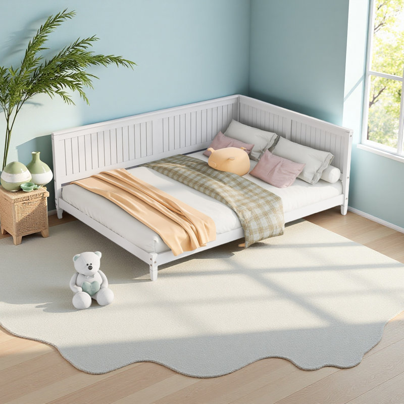 Wood Daybed/Sofa Bed, Full/Double, White