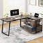 L-Shaped Metal Base Computer Desk-837402323