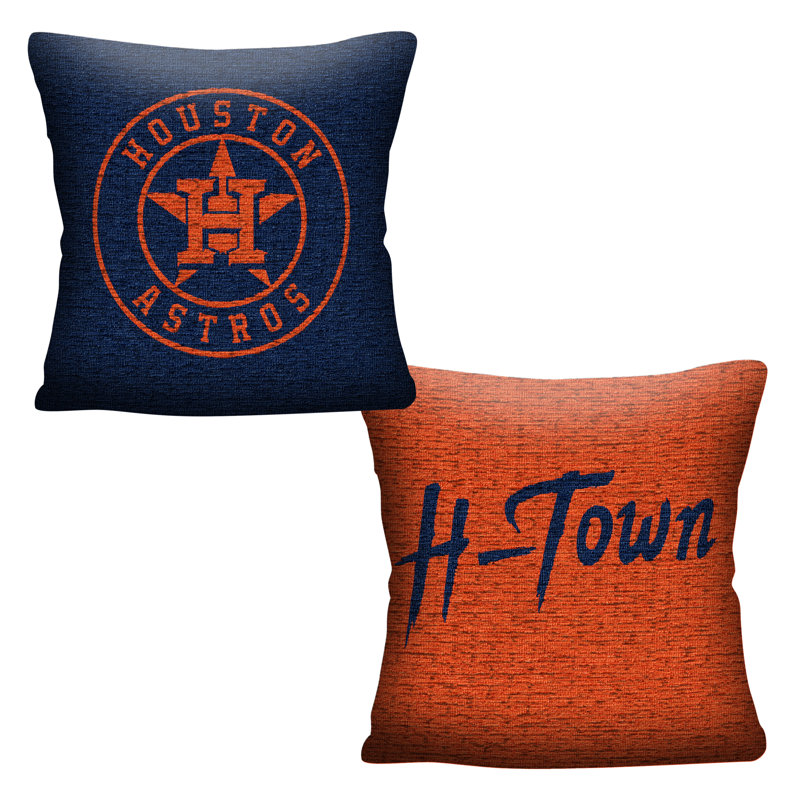 Houston Astros Reversible Square Acrylic Throw Pillow