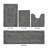 Adelen Premium 2370 GSM 100% Cotton 4 Piece Bath Rug Sets, Machine Washable, Super Absorbent & Tufted Weave Reversible Bath Mat for Bathroom, Shower, and Tub, Oeko-Tex Certified Bathroom Rugs, Gray-786029470-673198623