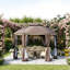 Abri de dôme abri de jardin, abri de jardin rond extérieur, abri de jardin à toit à deux niveaux, abri de jardin