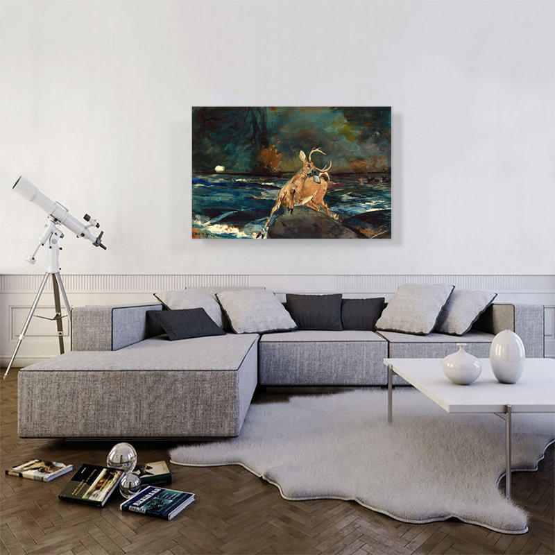 «A Good Shot 1892» par Winslow Homer, reproduction d'art sur toile tendue, H 26 po x l 40 po x 1,5 po