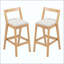 Tabouret de bar d'intérieur en bois d'hévéa, fini et revêtement, ensemble de 2-631228308