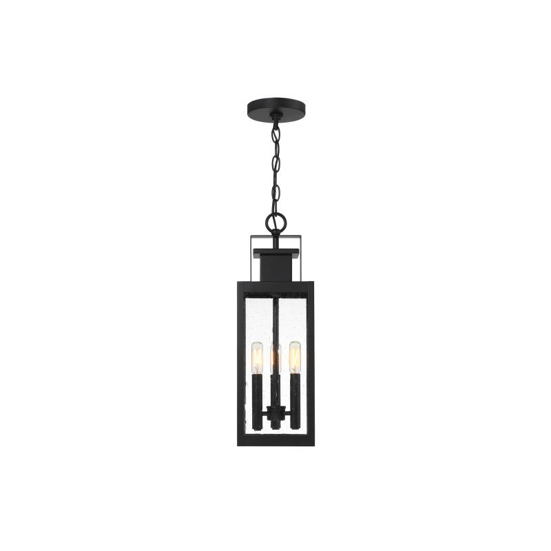 Ascott 3-Light Outdoor Hanging Lantern in Matte Black