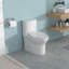 Toilette en céramique une pièce pour la salle de bain, 12 po, double chasse (1,1 / 1,6 GPF) avec siège à fermeture douce