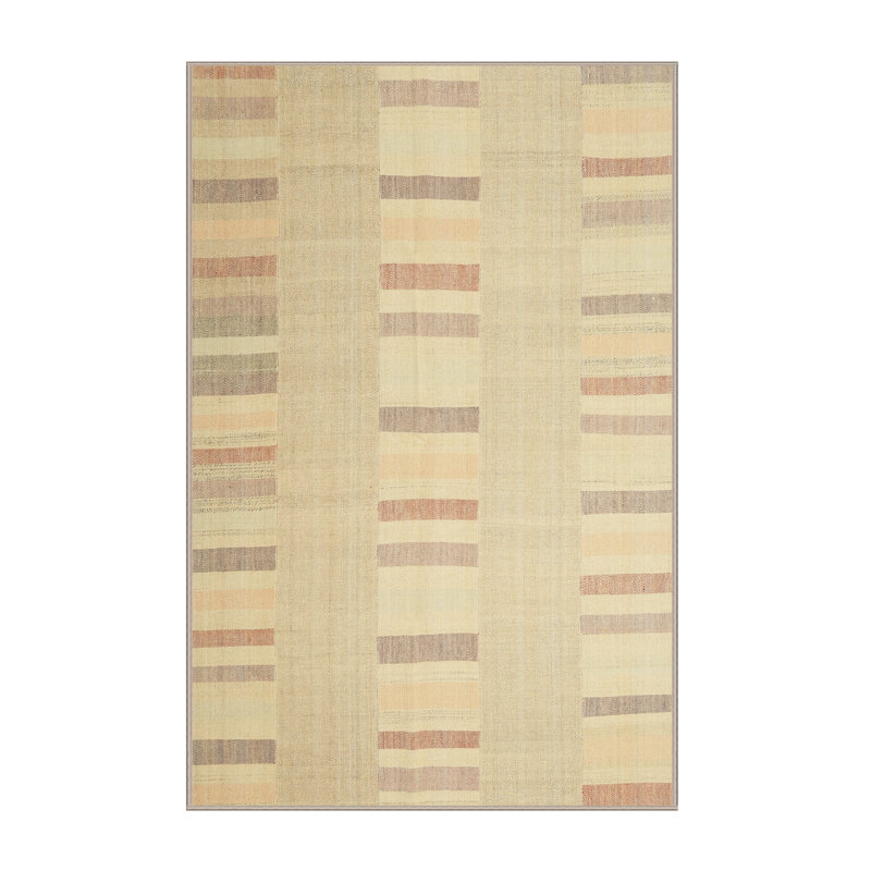 Surface beige contemporaine tapis, Rectangle 5 pi x 7 pi