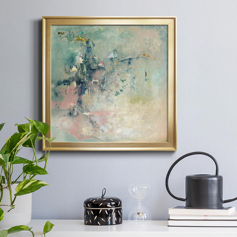 Transitions - Peinture sur toile encadrée, Or, H 34,5 po x l 34,5 po x P 1,5 po
