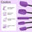 Silicone Spatula Set of 5,High Temperature Resistant, Food Grade Silicone, Dishwasher Safe, for Baking, Cooking (Purple Black)-136125305