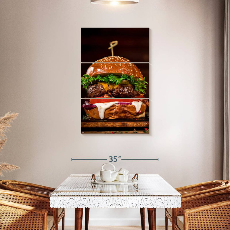 Yarlin Delicious Burger, 45" H x 28" W