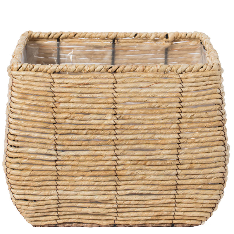 Pot de fleurs en osier à arrosage automatique McKenna, H 9 po x l 11,25 po x P 11,25 po