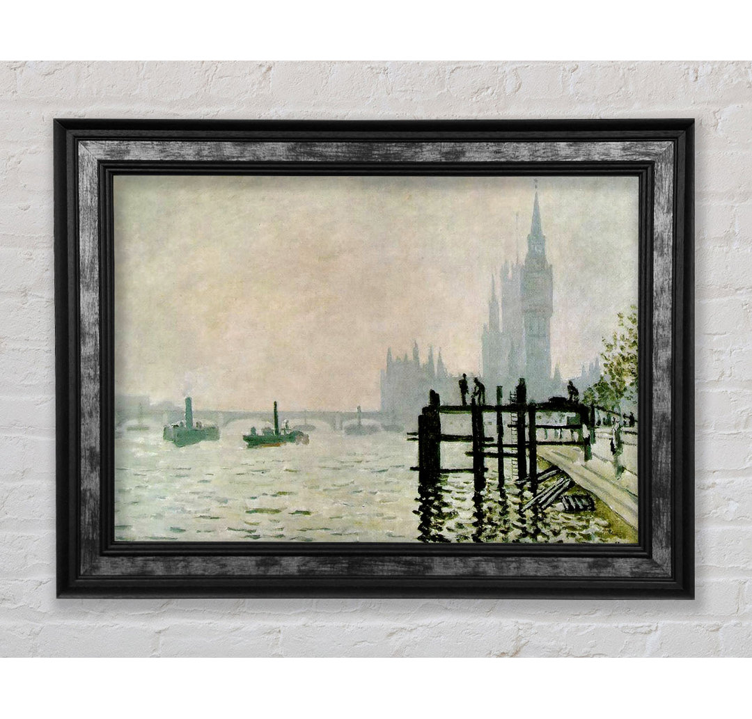 Claude Monet Die Themse und die Houses Of Parliament - Einzelbildrahmen Kunstdrucke