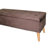Brown Suede Rectangular Storage Seat With Concealed Area Bench Practical Hidden Feature