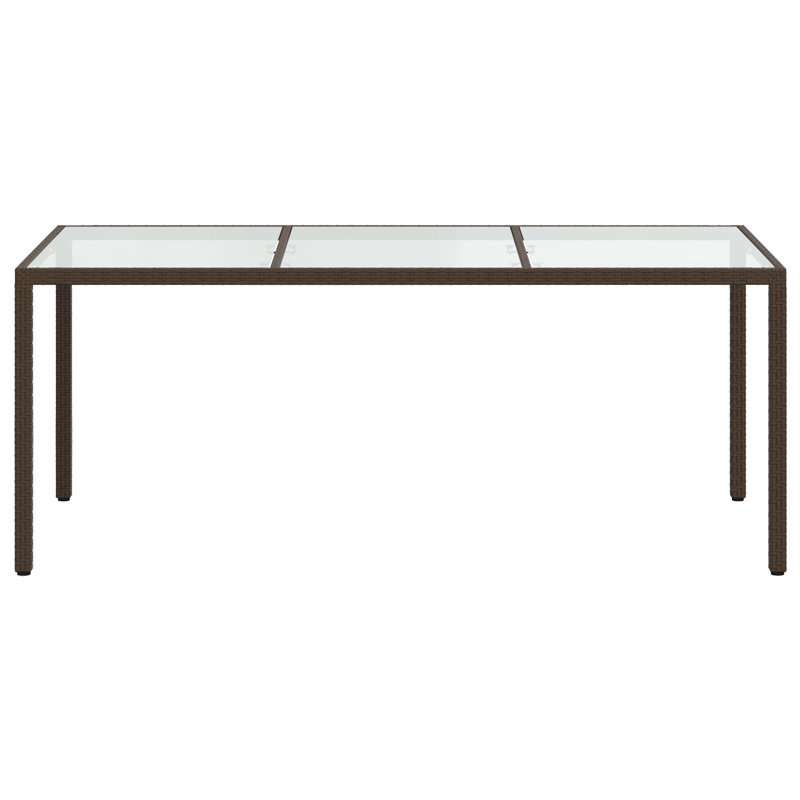 Hardass Rectangular Wicker Outdoor Coffee Table , 190cm cm W 90cm cm D, Brown