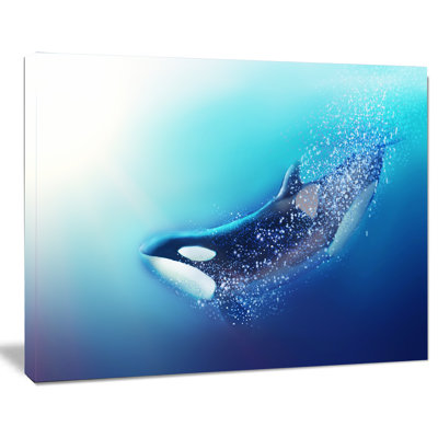 «Killer Whale and Sea», reproduction de photo sur toile tendue