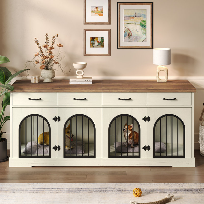 Meuble pour chien 70,8 "pour 2 chiens