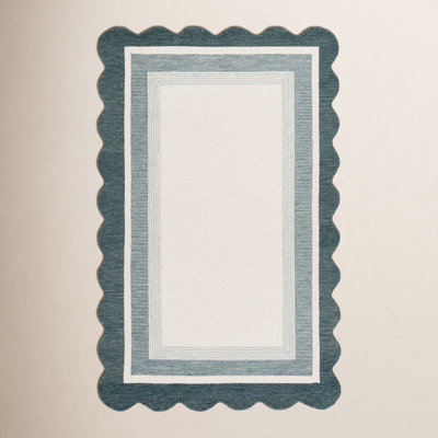 Hand-Tufted Wool Striped Outdoor Rug