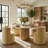 Velvet Upholstered Rolling Dining Chairs with Wheels-1733268950