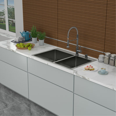 Évier de cuisine à double cuve polyvalent pour une cuisine efficace et un décor élégant