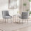 Chaise d'appoint rembourrée en velours Farr avec pieds argentés Farr