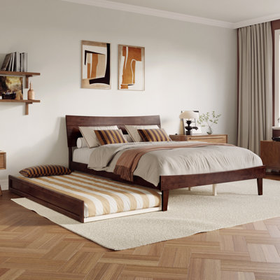 Phoenix Wood Platform Bed with Trundle