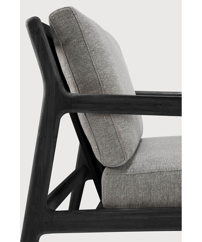 Jack Outdoor Teak Lounge Chair, Teak Black/Mocha