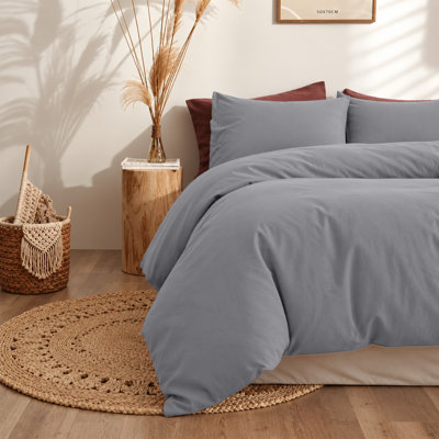 300TC Microfiber Duvet Cover Set – Reversible Luxury 3-Piece